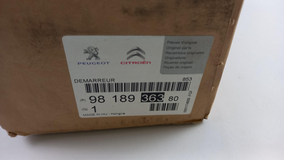 Original OE Peugeot Anlasser 9818936380