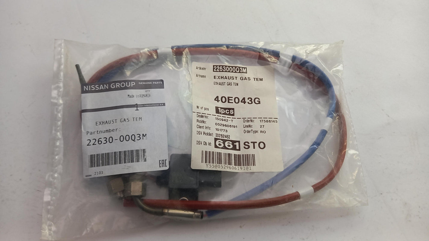 Original OE NISSAN Abgastemperaturgeber 2263000Q3M