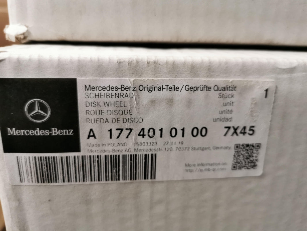 Original MERCEDES-BENZ A-Klasse B-Klasse Felge ET44 6.5Jx16 A17740101007X45