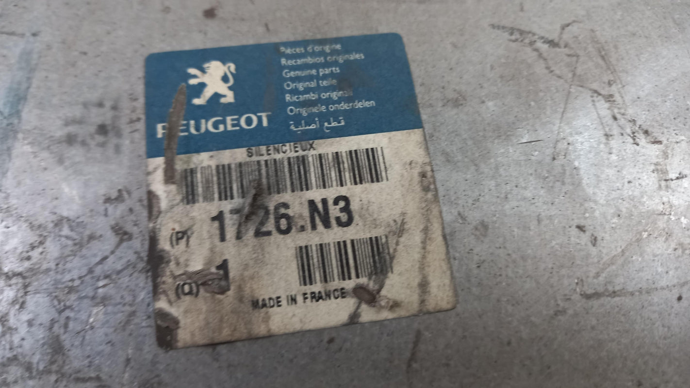 Original OE Peugeot Abgasanlage Schalldämpfer 1726N3