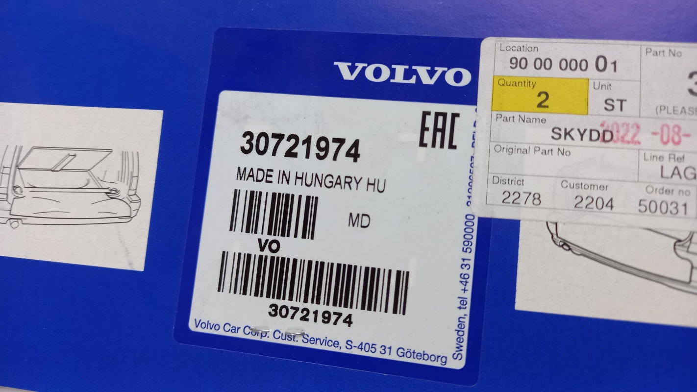 Original VOLVO S60 II S80 II V40 Cross Country Kofferraummatte 30721974