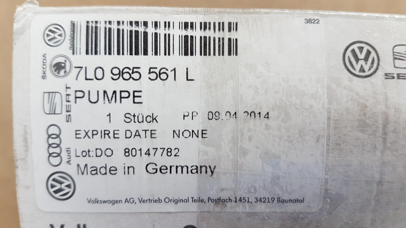 Original AUDI A6 A7 Q7 VW Amarok Tourareg Zusatzwasserpumpe 3.0 TDi 7L0965561L