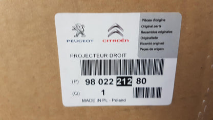 Original PEUGEOT 208 Frontscheinwerfer Scheinwerfer Rechts 9802221280