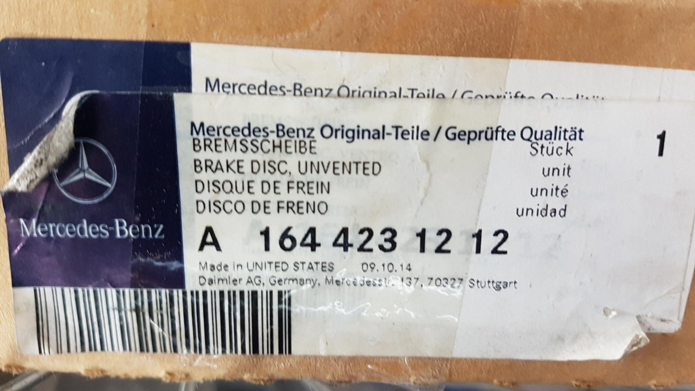 Original MERCEDES-BENZ ML W164 R-klasse W251 Bremsscheibe 1st hinten A1644231212