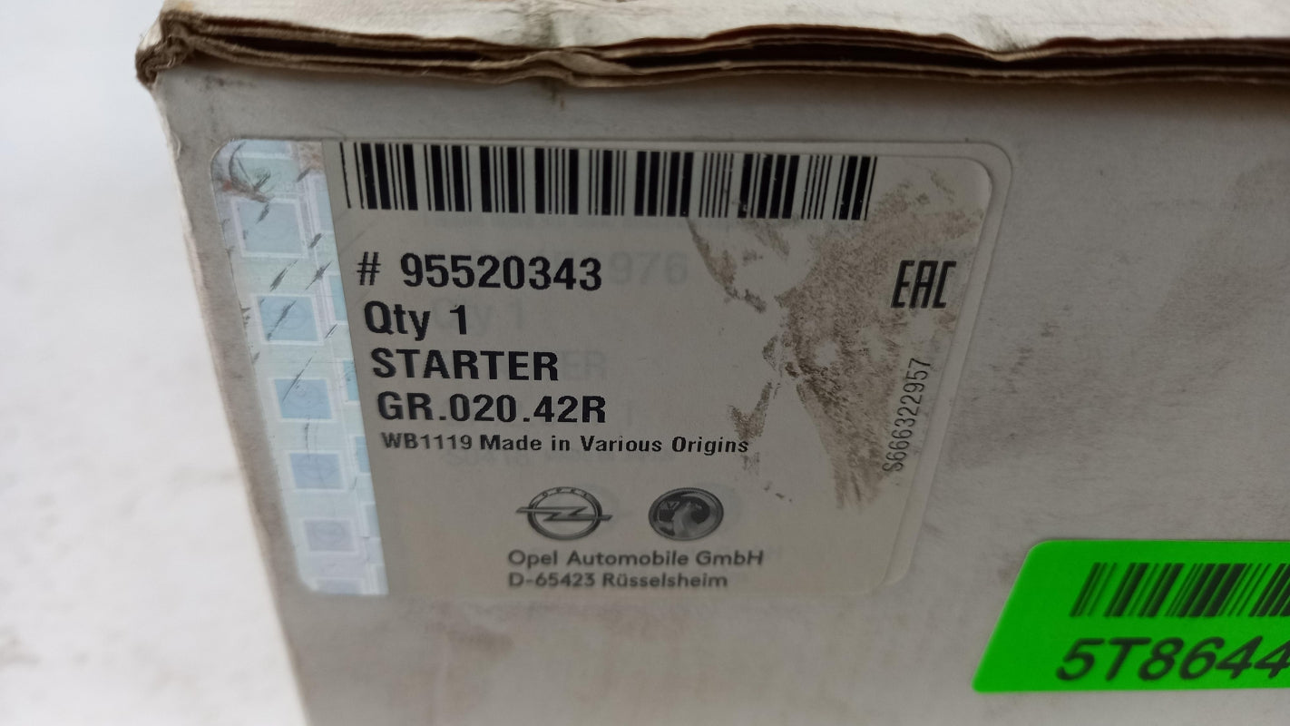 Original  OPEL Vivaro B 1.6 TDCI Anlasser 95520343