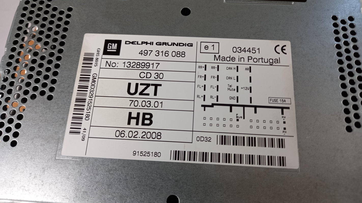 Original OPEL Corsa-D Multimedia Haupteinheit 13289917