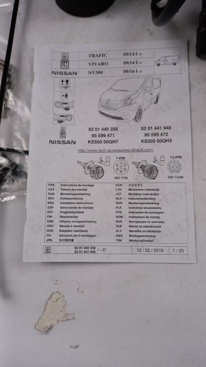 Original NISSAN NV300 RENAULT Trafic Anhängerkupplung Elektrosatz 756L000Q0C