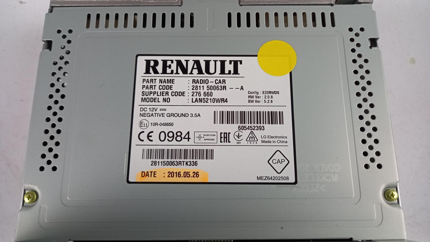 Original RENAULT Clio IV (2015-2016) Multimedia Haupteinheit 281150063R