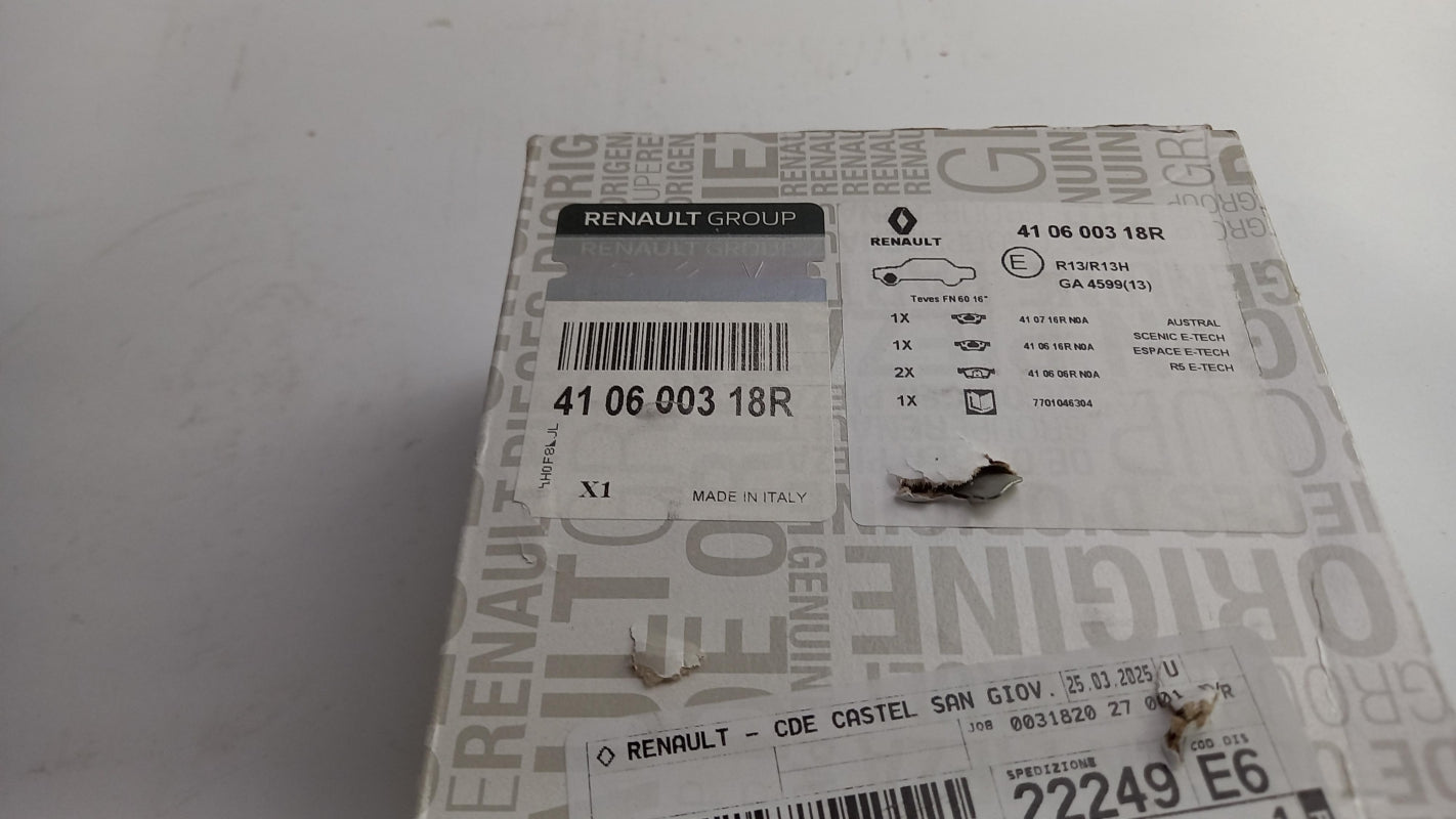 Original OE RENAULT Bremsbeläge 410600318R