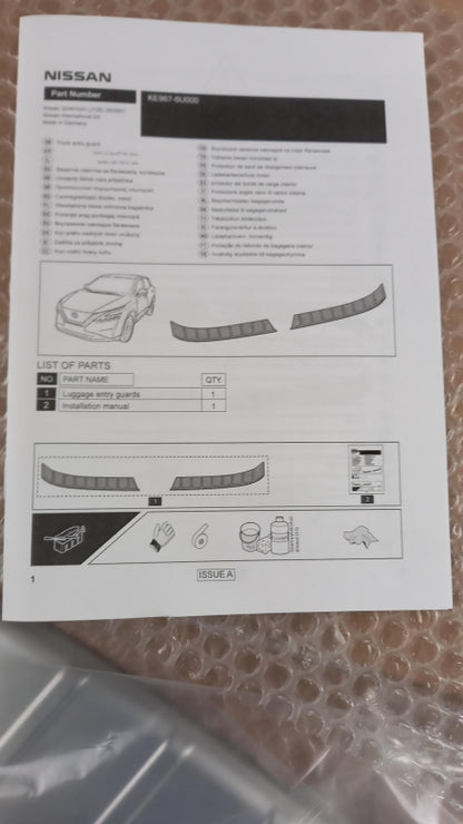 Original NISSAN Qashqai J12 Ladekantenschutz KE9676U000