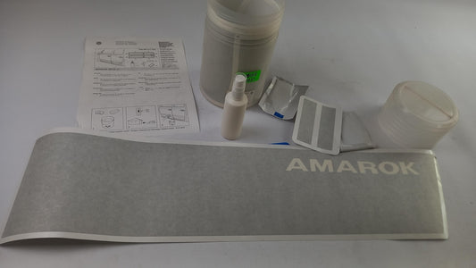 Original VW Amarok 2H Dekorfolie mit AMAROK-Schriftzug silber 2H00643179S9