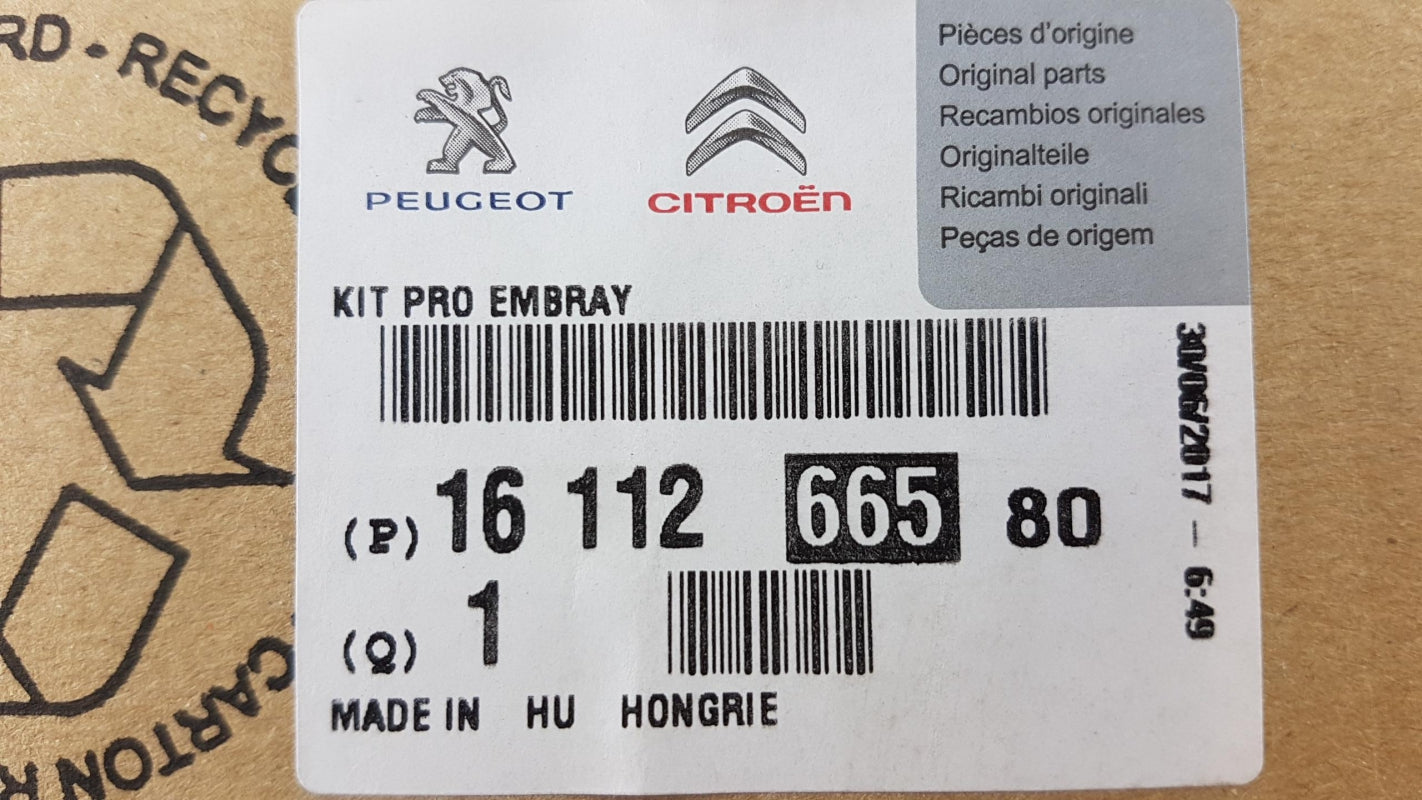 Original CITROEN C2 C3 II PEUGEOT 206 207 Kupplungssatz 1.4HDi 1.6VTi 1611266580