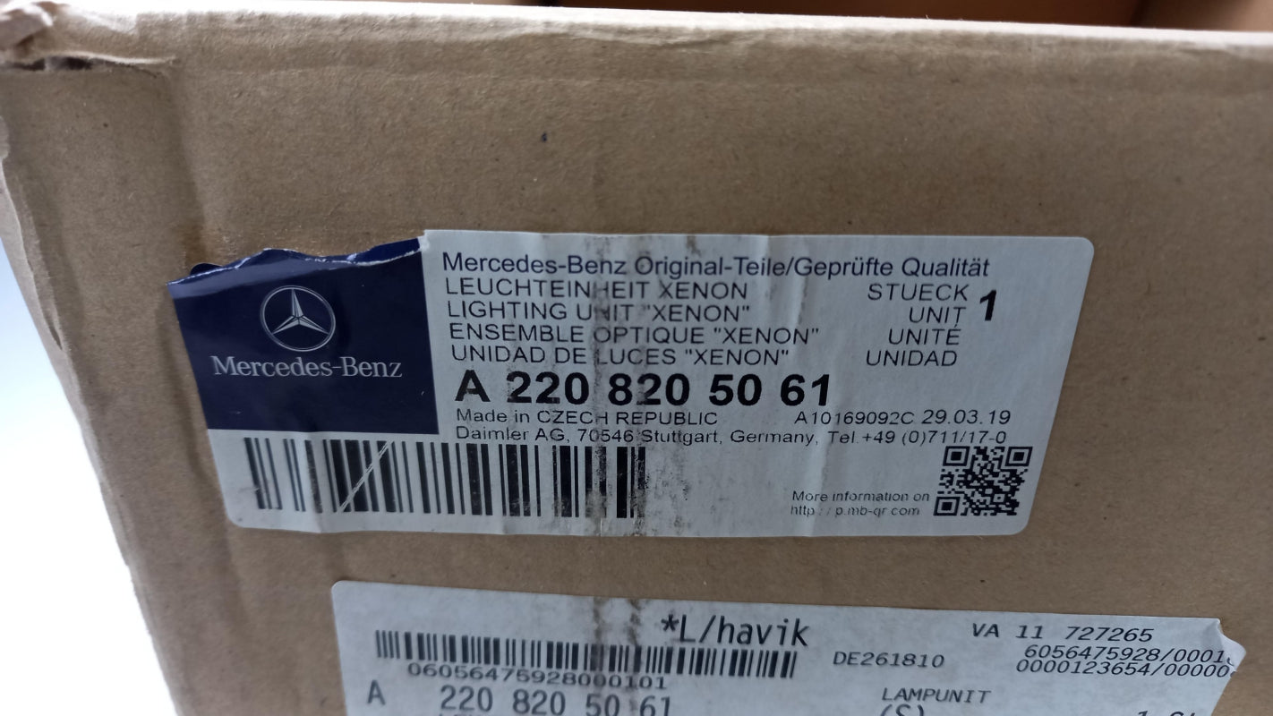 Original MERCEDES-BENZ S-klasse W220 V220 Scheinwerfer rechts A2208205061