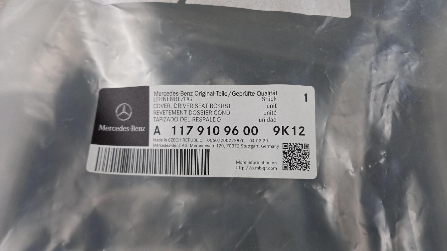 Original MERCEDES-BENZ X156 W176 X117 Rücklehnenbezug Fahrersitz A11791096009K12