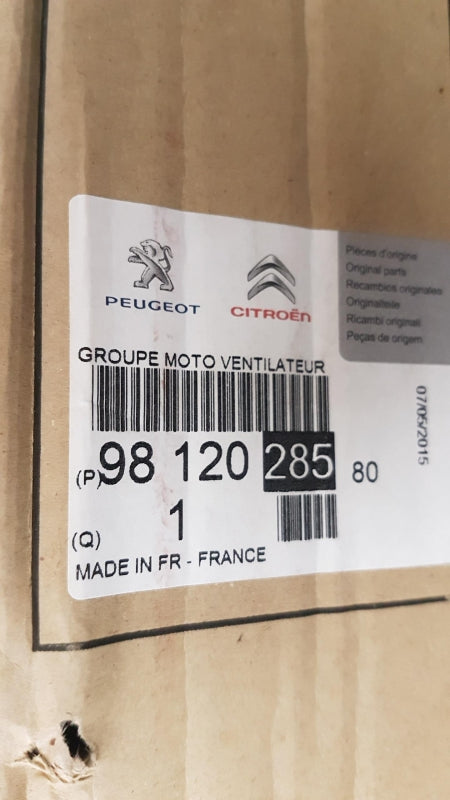 Original CITROEN C3 II Motorkühlung Lüfter 9812028580