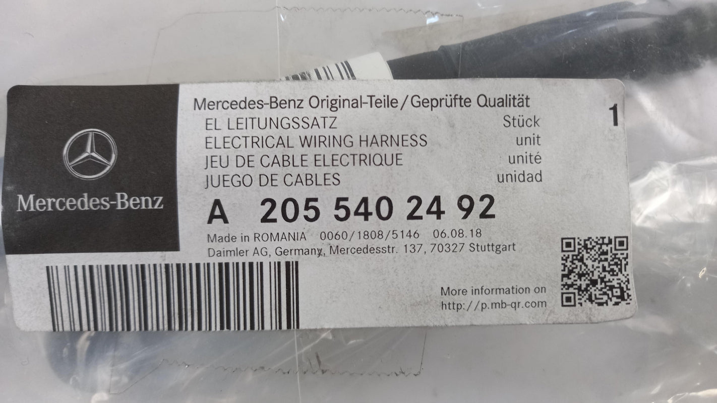 Original MERCEDES-BENZ C W205 Spannungsversorgung Leitungssatz A2055402492