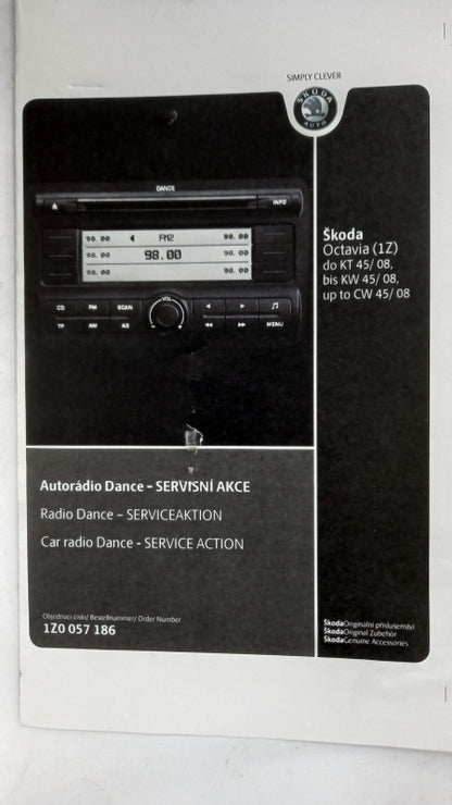 Original SKODA Octavia 1Z Autoradio Dance bis KW 45/08 1Z0057186