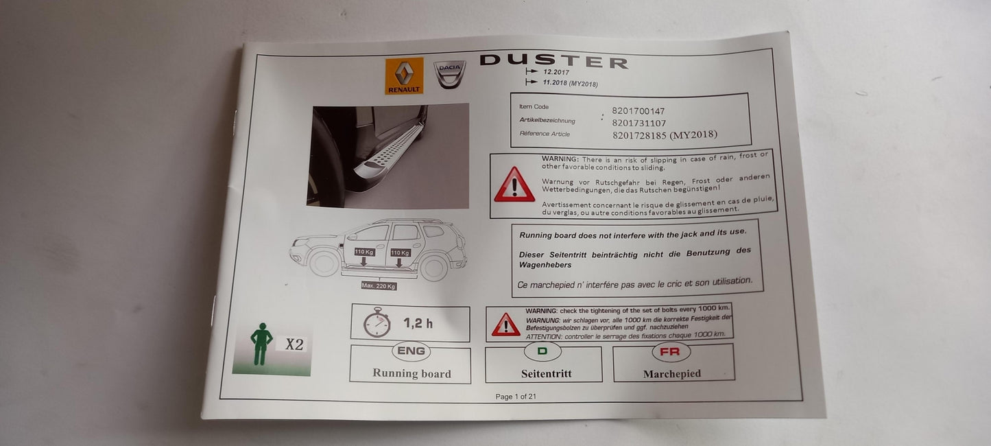 Original OE RENAULT Montagesatz 8201731107