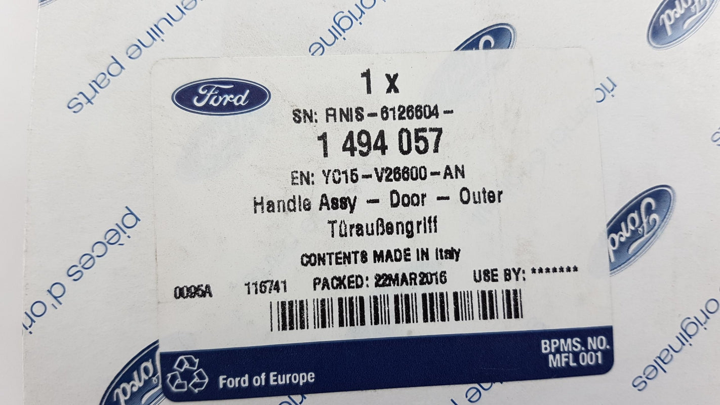 Original FORD Transit '00 - '14 Türgriff Schiebetür Aussen Rechts 1494057