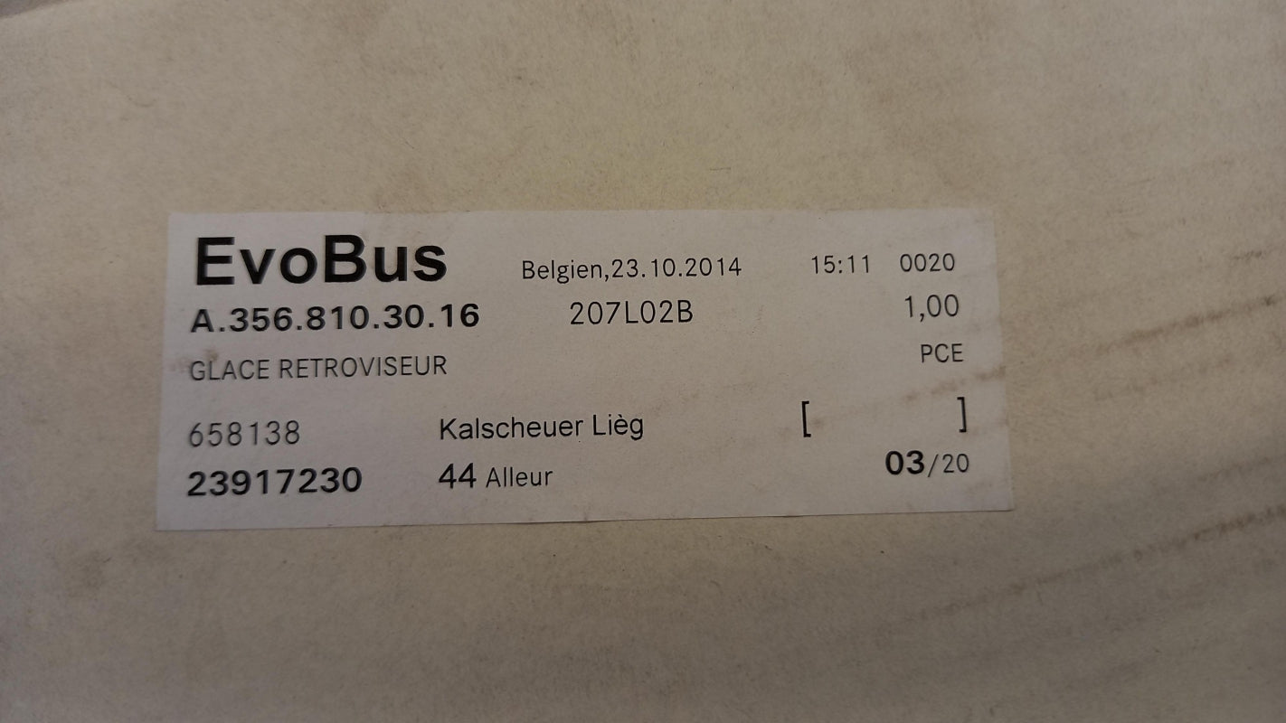 Original OE MERCEDES-BENZ Außenspiegelglas A3568103016