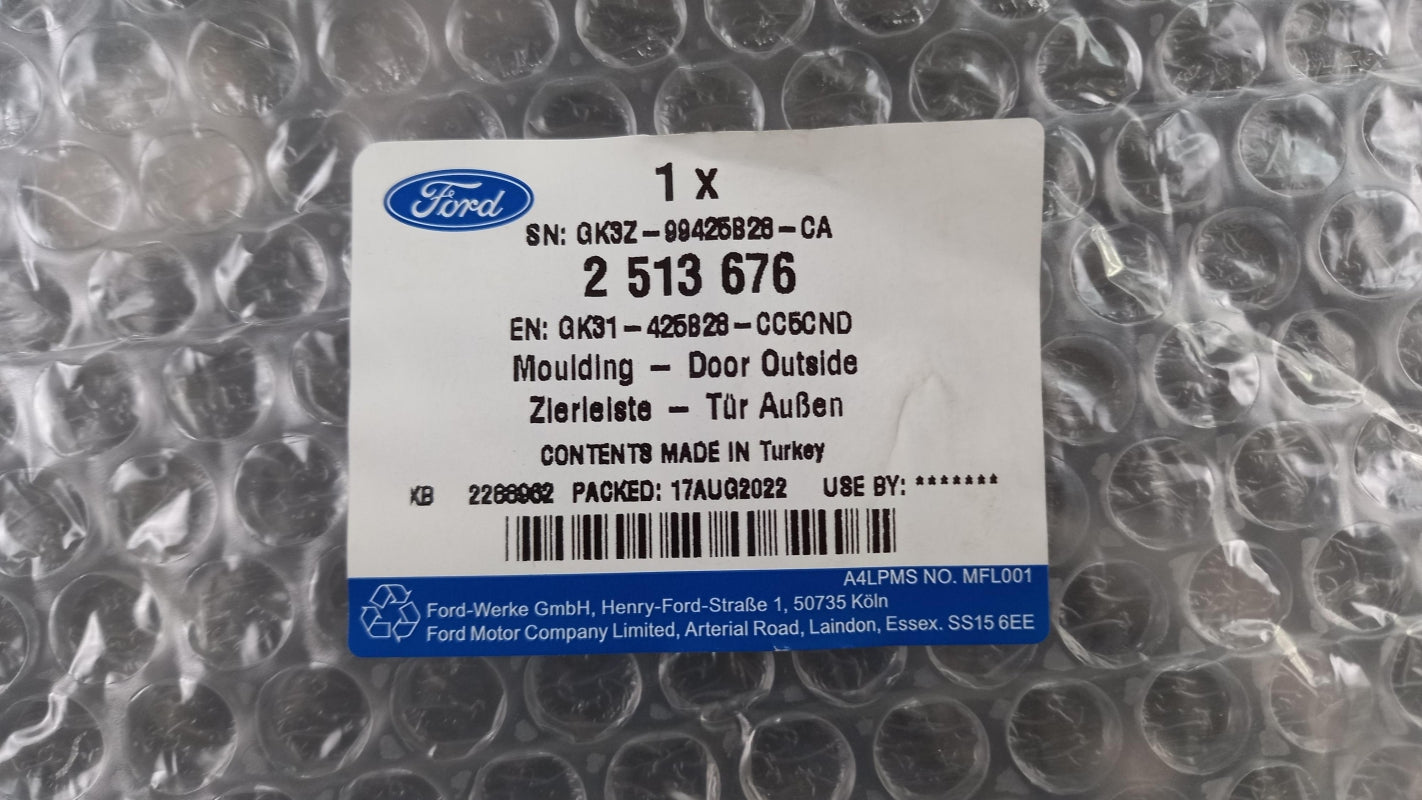 Original FORD Transit v363 2.0 TDCi Hinten Rechts Tür Zierleiste 2513676