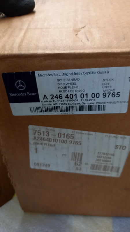 Original MERCEDES-BENZ A B - Klasse 7,5 J x 17 ET 52,5 Felge A24640101009765