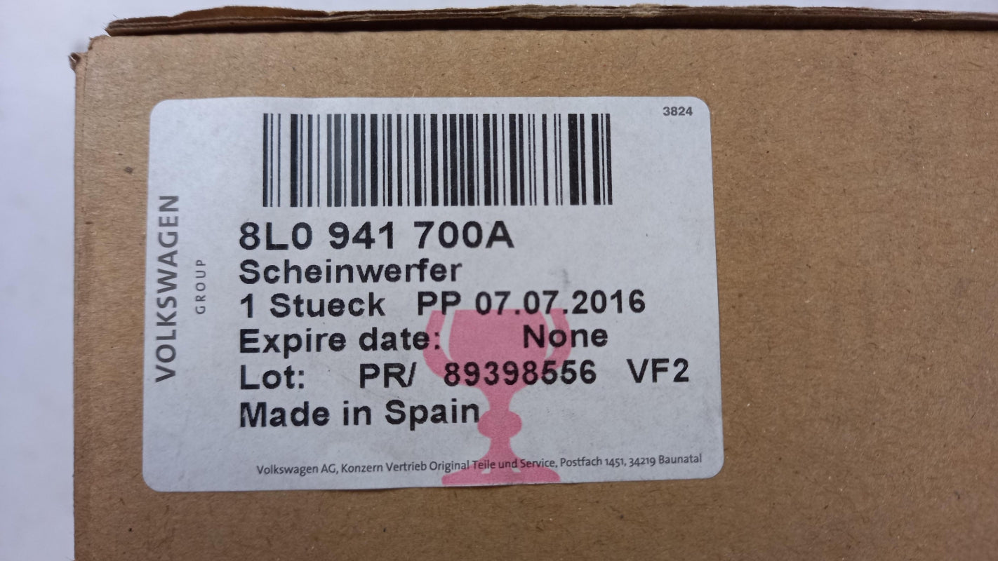 Original AUDI A3 I (8L) Nebelscheinwerfer Halogen Vorne Rechts 8L0941700A