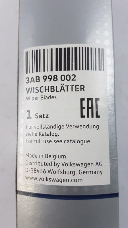 Original VW Passat B7 Aero-Wischerblättersatz (2st) 3AB998002