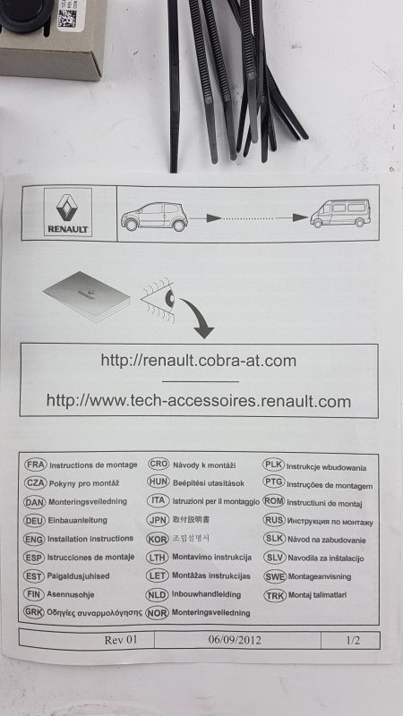 Original OPEL Vivaro-B Movano-B Einparkhilfe Hilfe zum Parken Hinten 95515258