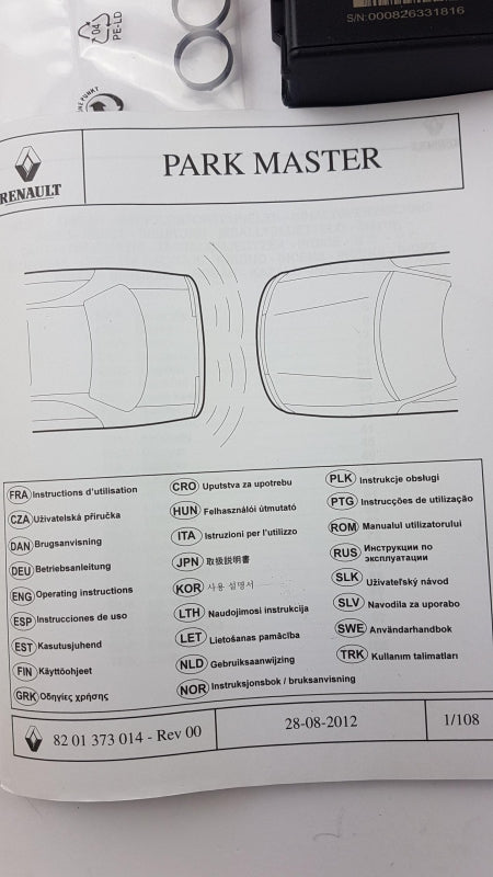 Original OPEL Vivaro-B Movano-B Einparkhilfe Hilfe zum Parken Hinten 95515258