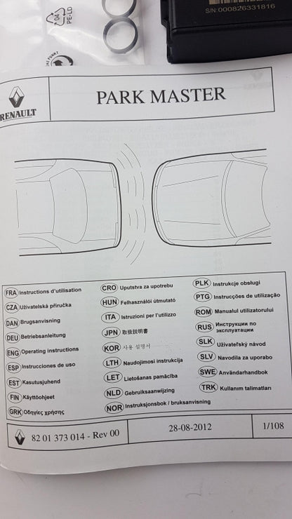 Original OPEL Vivaro-B Movano-B Einparkhilfe Hilfe zum Parken Hinten 95515258