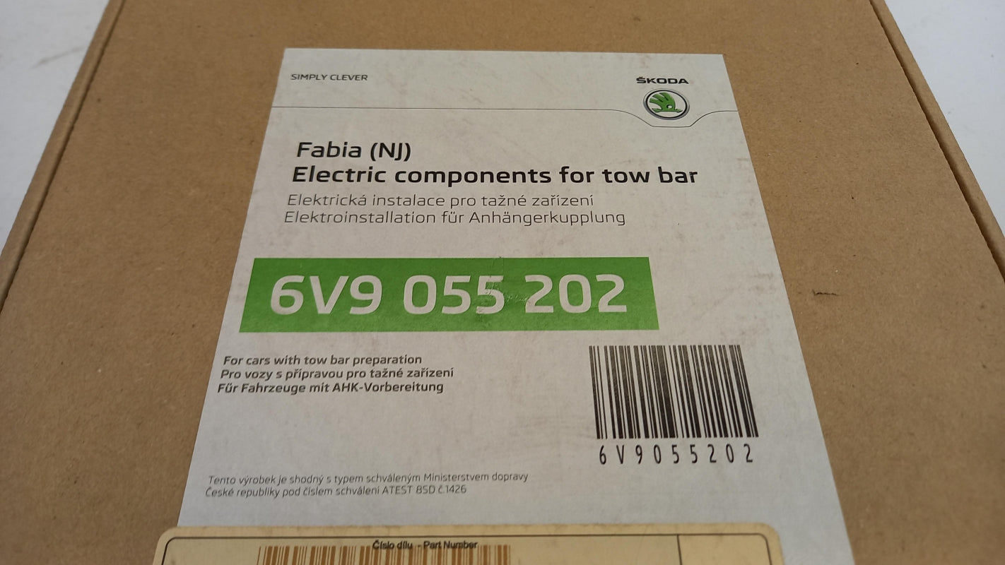 Original SKODA Fabia Combi NJ Anhängerkupplung Elektrosatz 13-polig 6V9055202