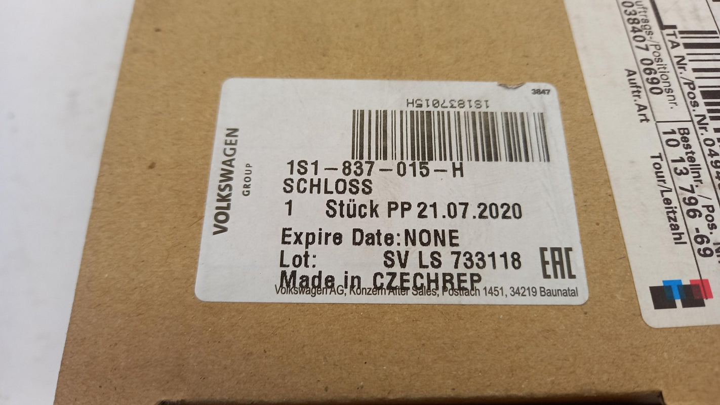 Original SEAT Mii '12-'22 SKODA Citigo '20-'22 Türschloss Links 1S1837015H