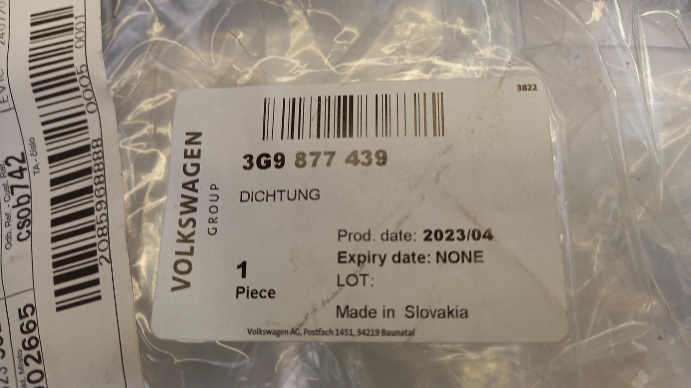 Original OE Volkswagen Faltdach Dichtung 3G9877439