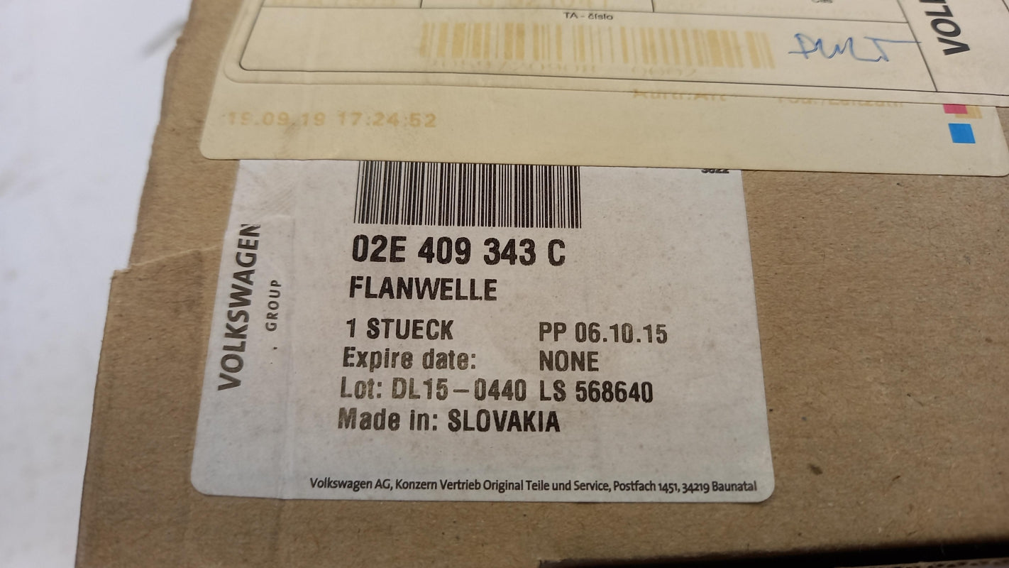 Original OE Volkswagen Flansch 02E409343C