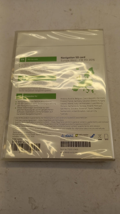 Original SKODA Amudsen+ SD-Karte Europa West KW 45/2016 3T0051255R