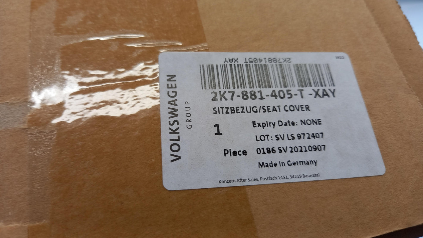 Original VW Caddy 2K Sitzbezug Stoff soul 2K7881405TXAY