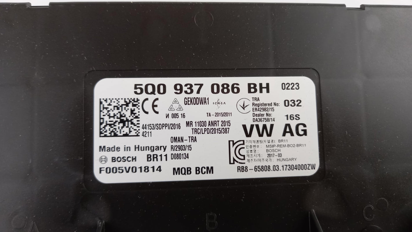 Original SKODA Kodiaq Octavia VW Golf Passat Touran Steuergerät 5Q0937086BH