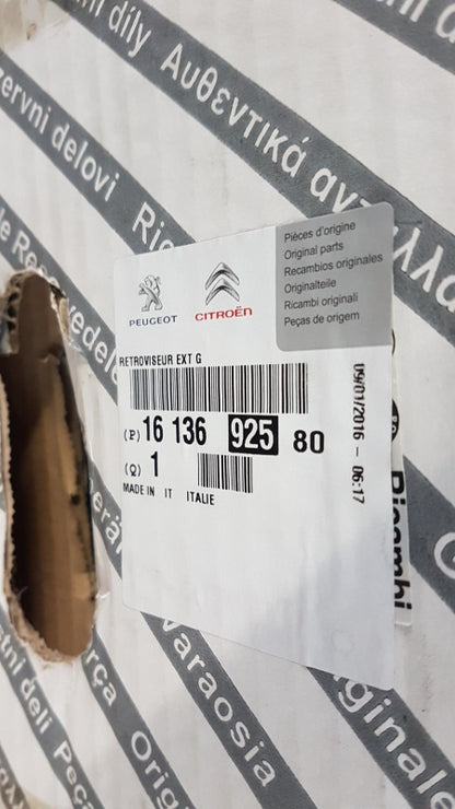 Original CITROEN Jumper III Außenspiegel Rückspiegel Schwarz Links 1613692580