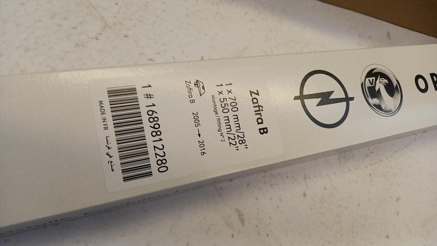 Original PSA OPEL Zafira-B 700/550mm Wischerblättersatz (2st) vorne 1689812280