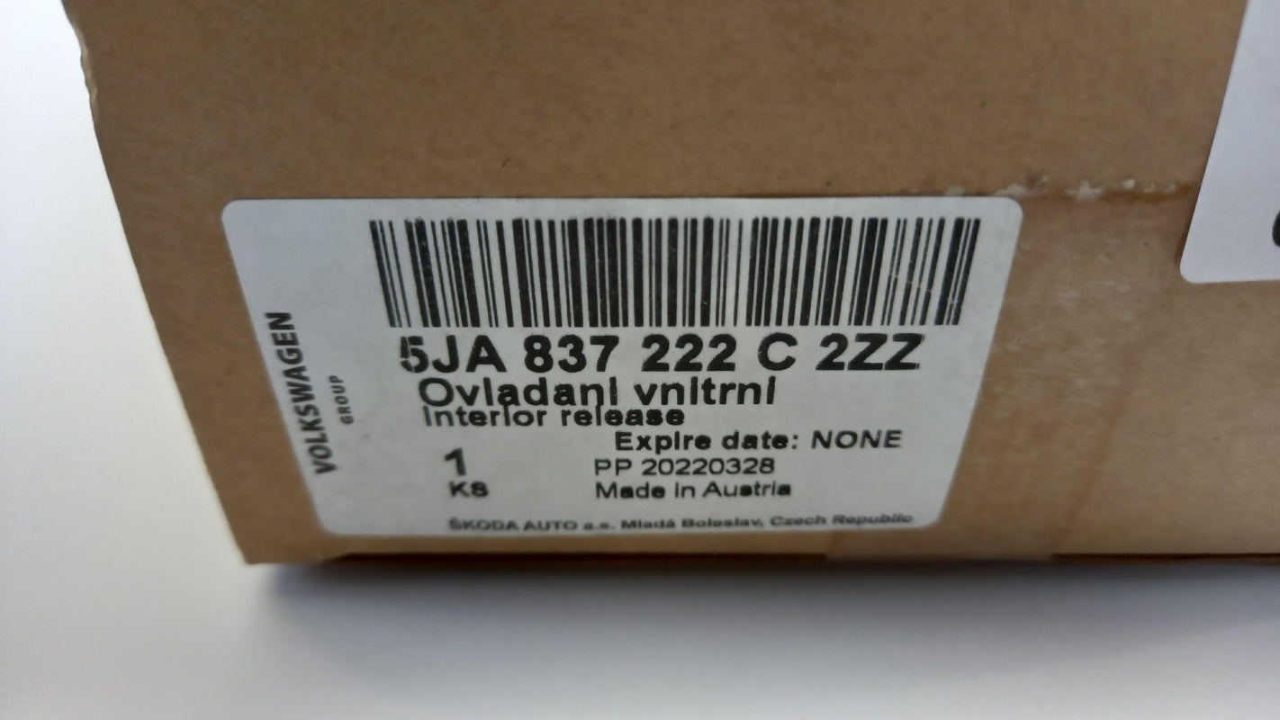 Original SKODA Rapid NH SEAT Toledo Innen Türgriff hinten rechts 5JA837222C2ZZ