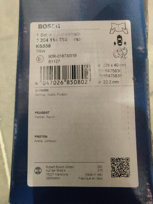 BOSCH Bremsbackensatz für CITROEN Berlingo PEUGEOT Partner 0204114556