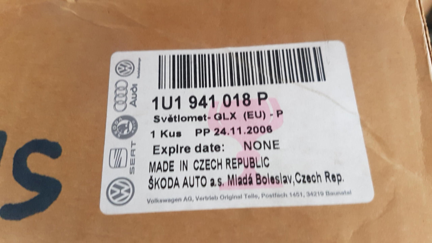 Original SKODA Octavia I (1U) 2001-2011 Scheinwerfer Halogen Rechts 1U1941018P