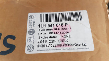 Original SKODA Octavia I (1U) 2001-2011 Scheinwerfer Halogen Rechts 1U1941018P