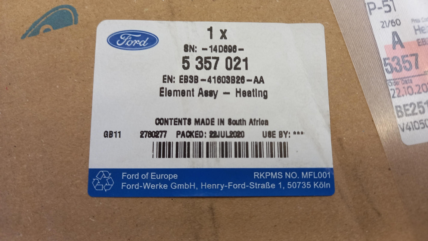 Original FORD Ranger 2011- (TKE) Sitzheizelement für Ledersitze vorne 5357021
