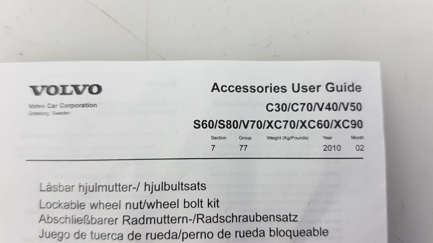 Original VOLVO Felgenschlösser Radsicherung Radschrauben abschließbare 31439226