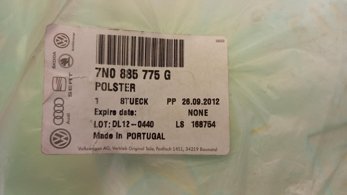 Original VW Sharan 7N Polsterung für Rückenlehne hinten links 7N0885775G