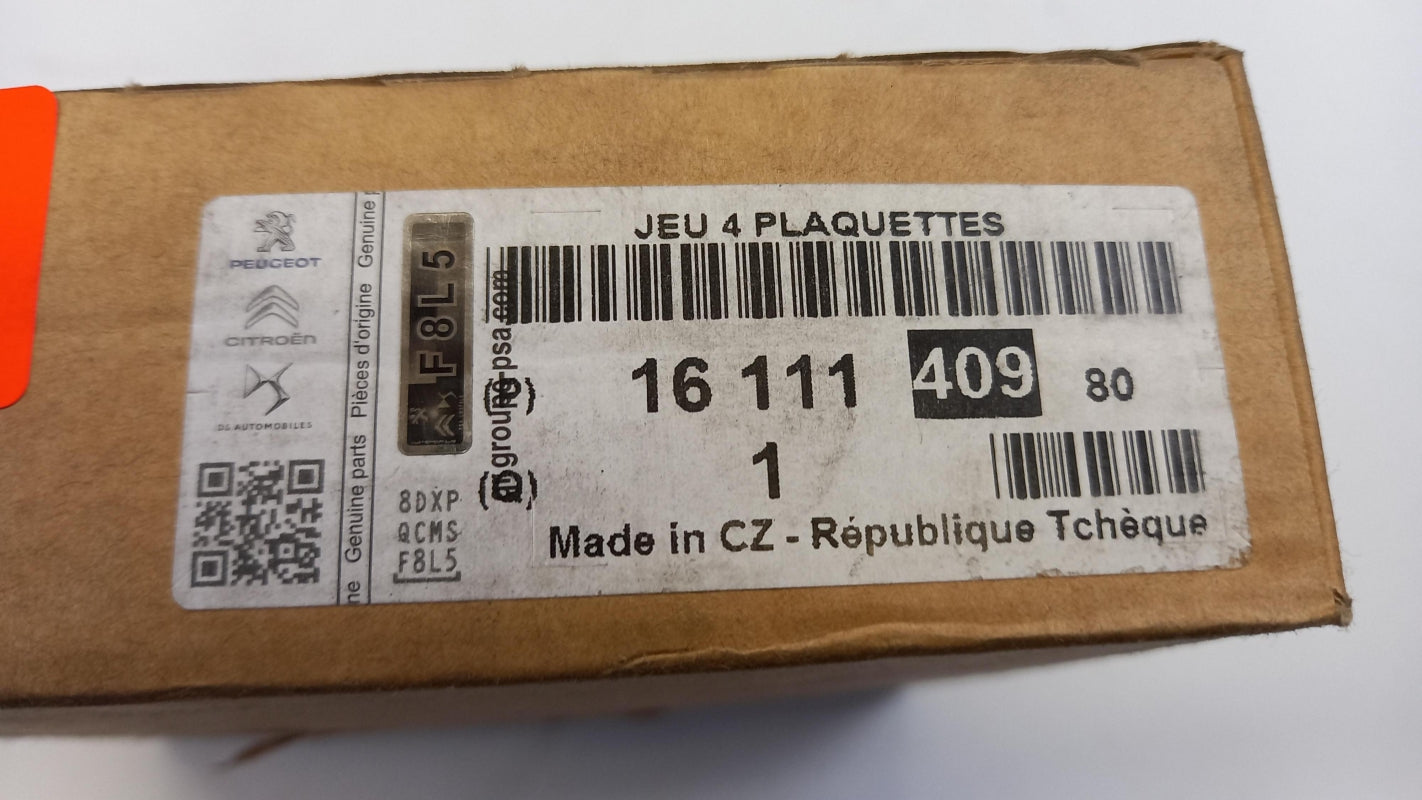 Original CITROEN C3 C4 Xsara PEUGEOT 206 207 Bremsbeläge vorne 1611140980