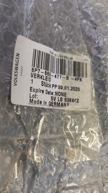 Original OE Volkswagen Ladekantenschutz 8P7863471B4PK