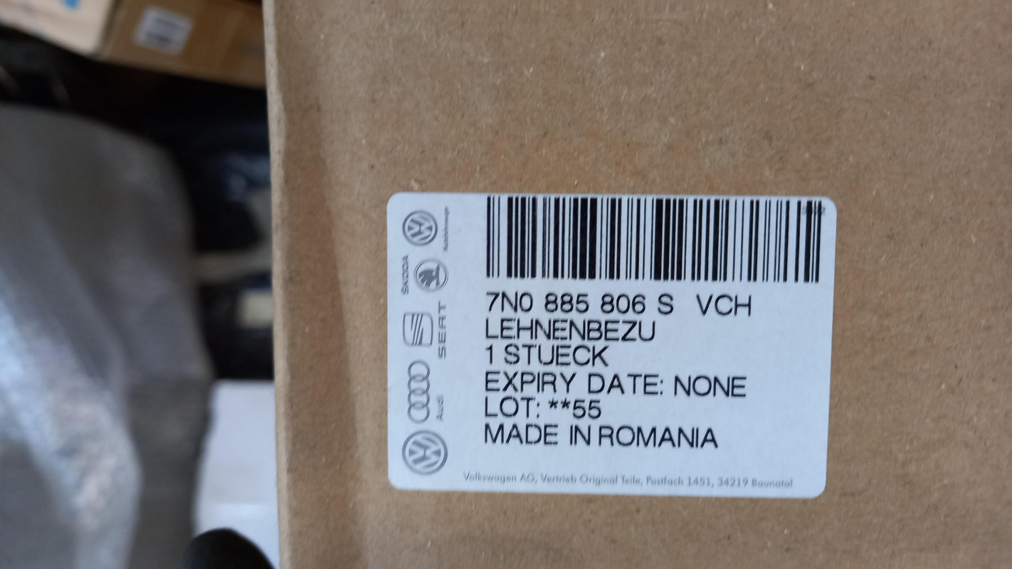 Original VOLKSWAGEN Sharan SEAT Alhambra Sitzbezug 7N0885806SVCH